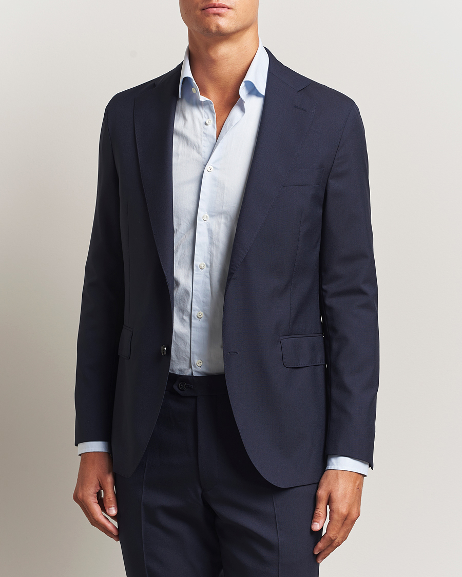 Herren | Sakkos | Oscar Jacobson | Fogerty Wool Blazer Blue