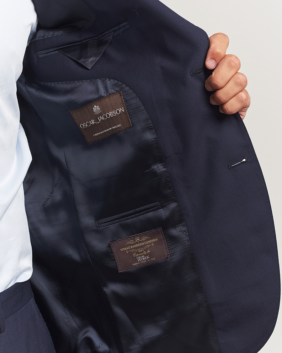 Herren | Sakkos | Oscar Jacobson | Fogerty Wool Blazer Blue