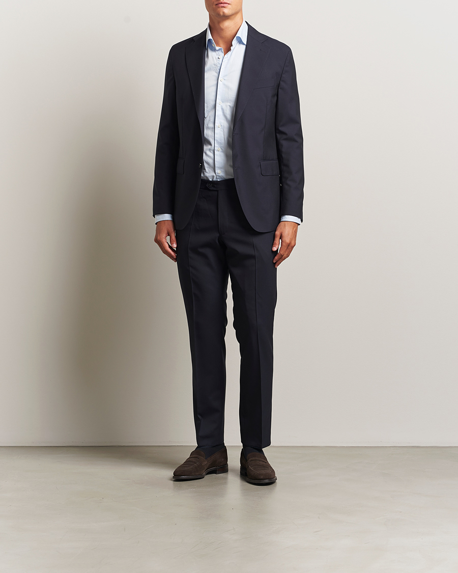 Herren | Hosen | Oscar Jacobson | Dandy Wool Trousers Navy