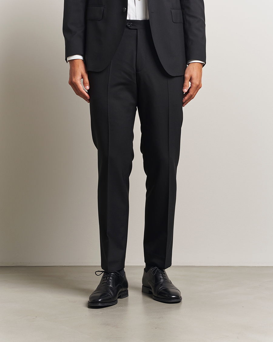 Herren | Hosen | Oscar Jacobson | Dandy Wool Trousers Black