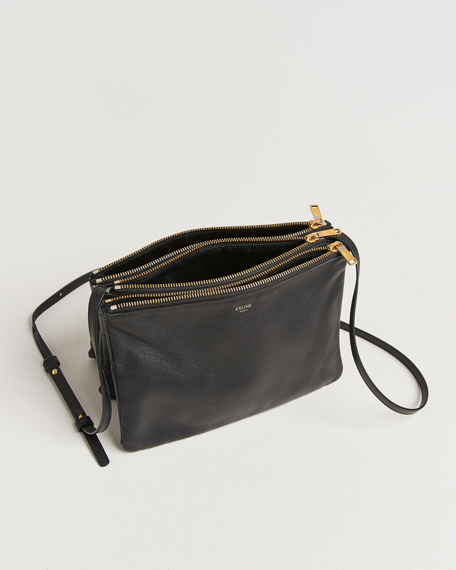 Herren | Pre-Owned & Vintage Bags | Celine Pre-Owned | Trio Bag Medium Leather Black