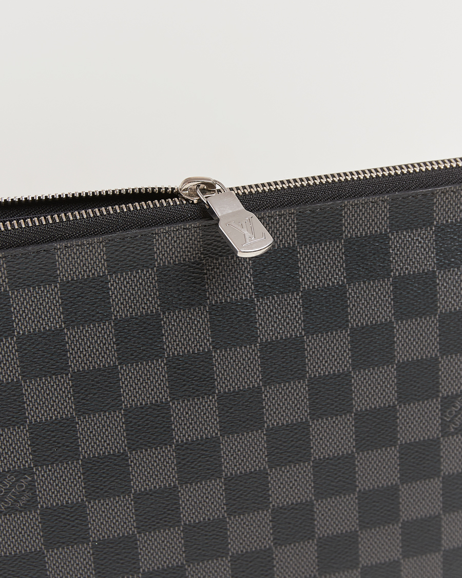 Herren | Pre-Owned & Vintage Bags | Louis Vuitton Pre-Owned | Pochette Jules GM Damier Graphite