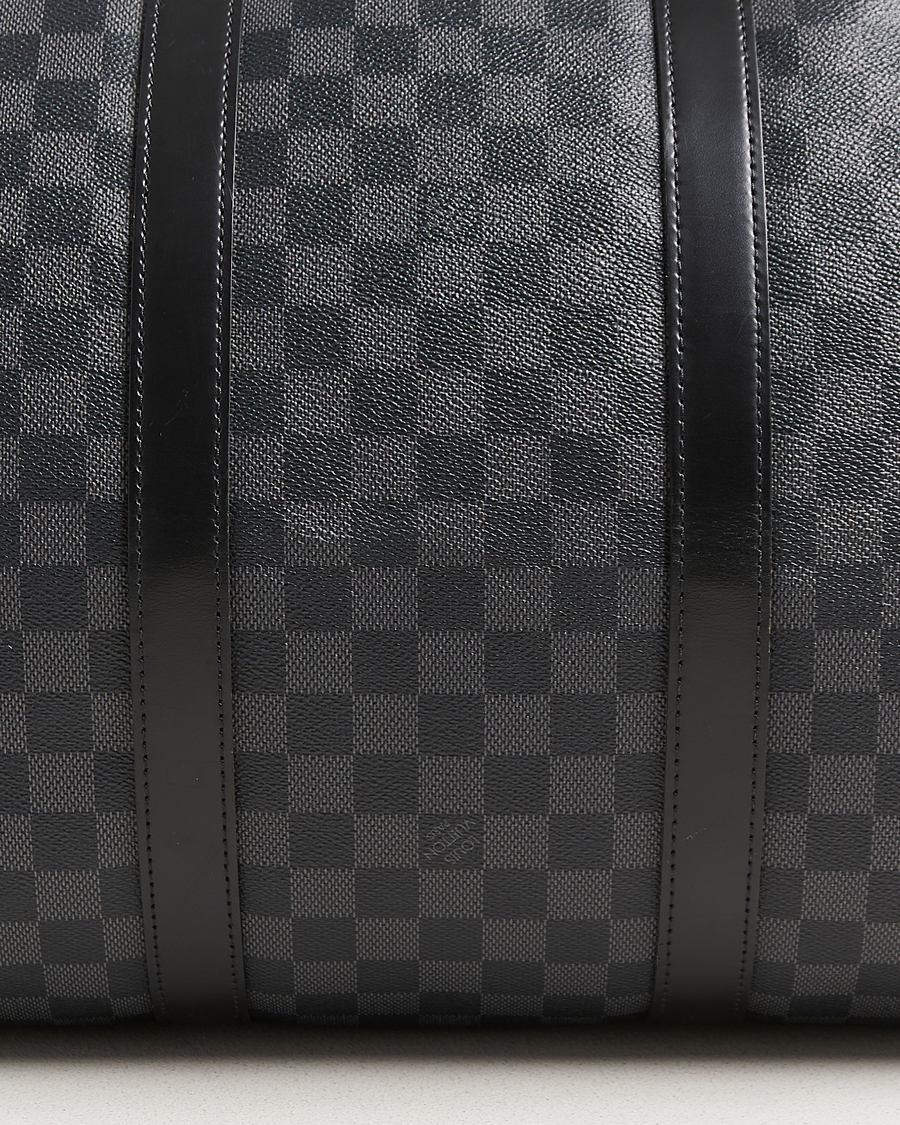 Herren | Pre-Owned & Vintage Bags | Louis Vuitton Pre-Owned | Keepall Bandouliére 55 Damier Graphite
