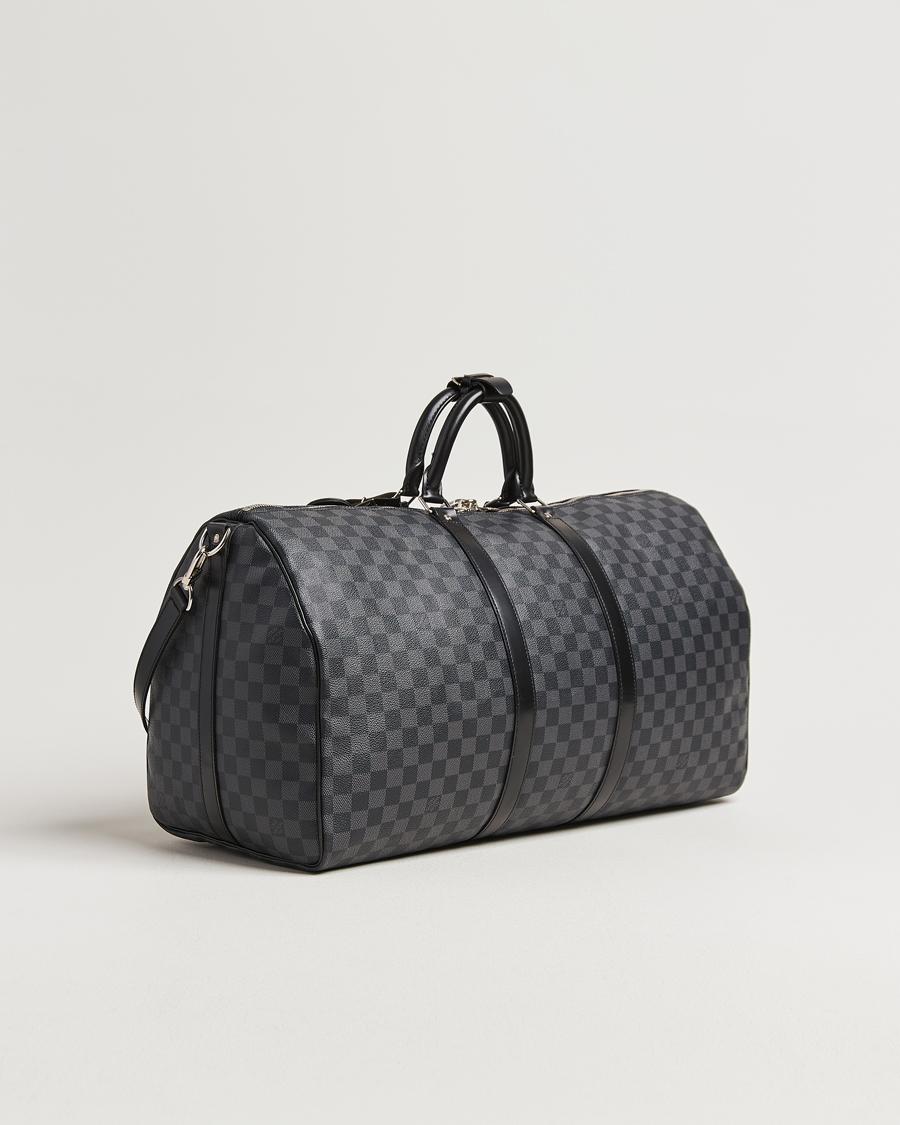 Herren | Pre-Owned & Vintage Bags | Louis Vuitton Pre-Owned | Keepall Bandouliére 55 Damier Graphite