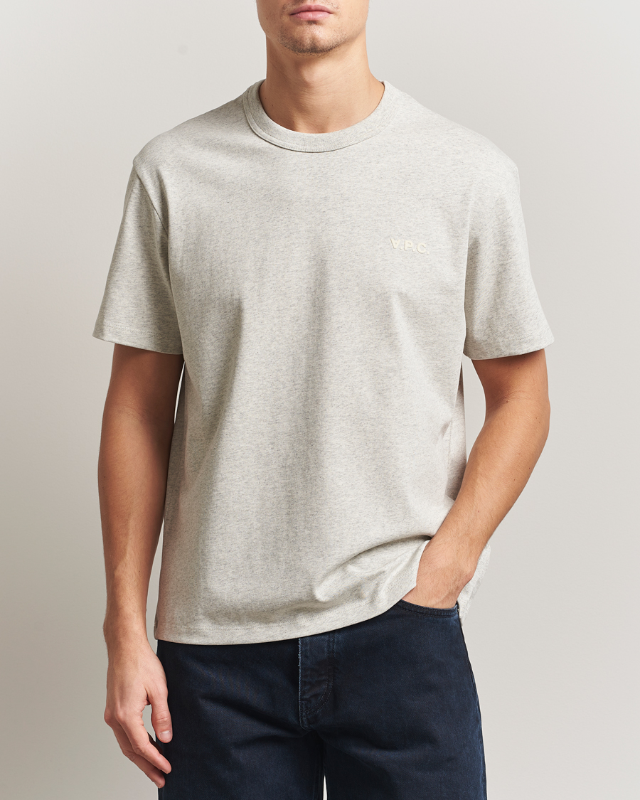 Herren | T-Shirts | A.P.C. | Boxy Fit Petit VPC T-Shirt Mastic Chine