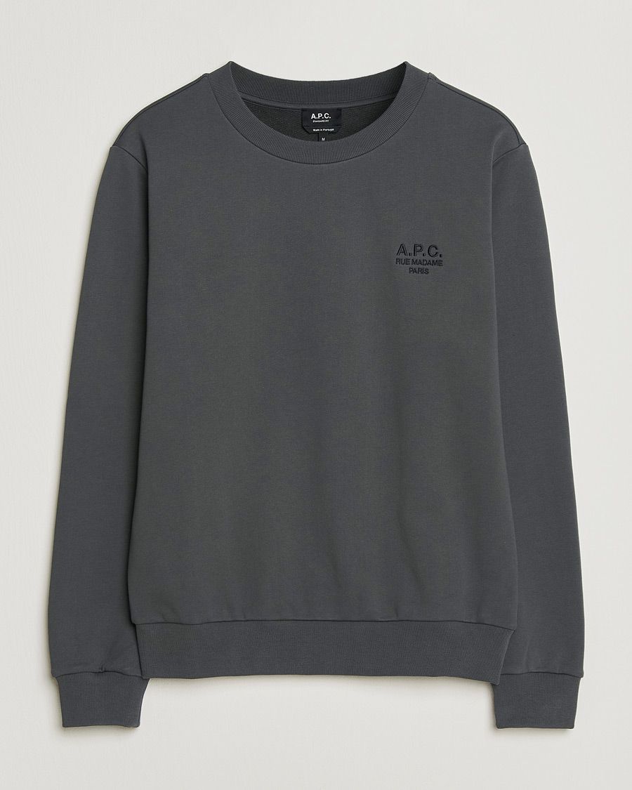 Herren | Pullover | A.P.C. | Rue Madame Tonal Sweatshirt Faded Black