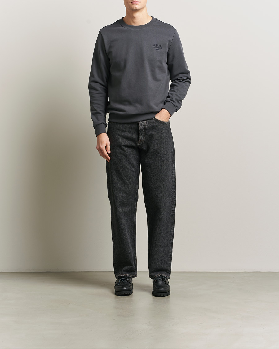 Herren | Pullover | A.P.C. | Rue Madame Tonal Sweatshirt Faded Black