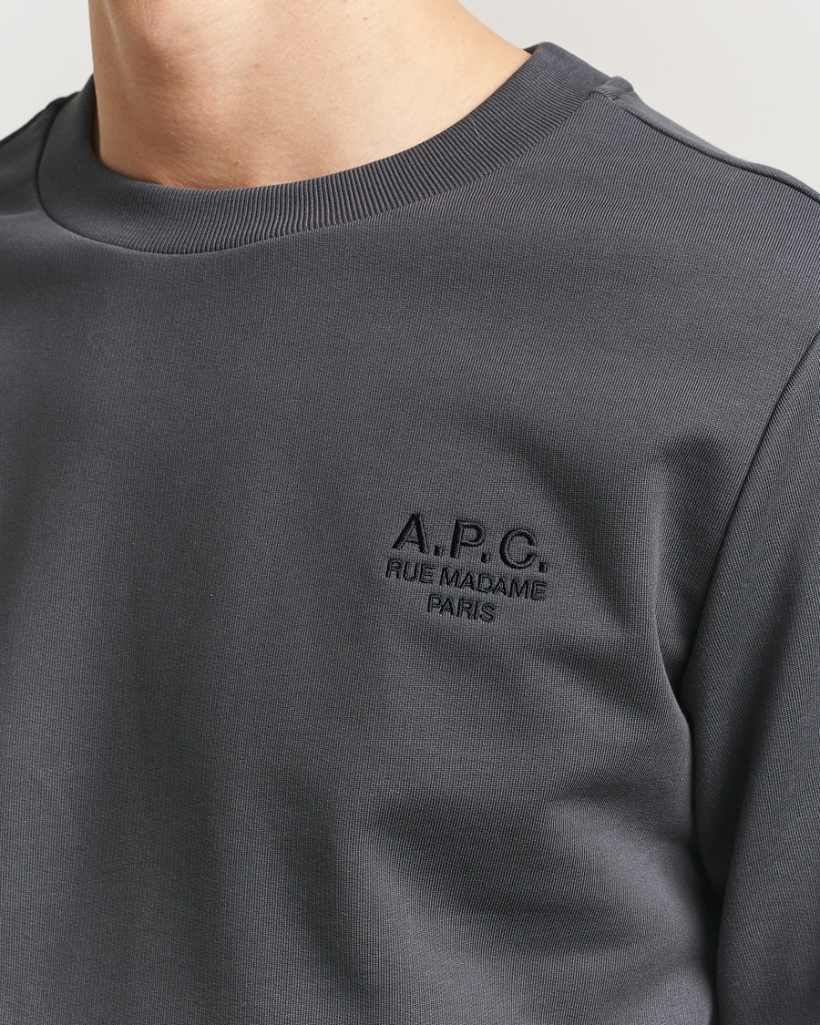 Herren | Pullover | A.P.C. | Rue Madame Tonal Sweatshirt Faded Black
