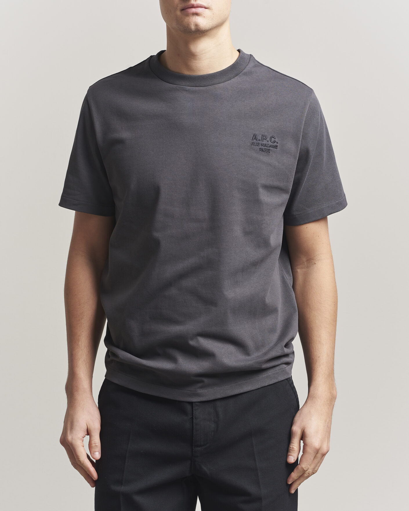 Herren | T-Shirts | A.P.C. | Rue Madame T-Shirt Faded Black