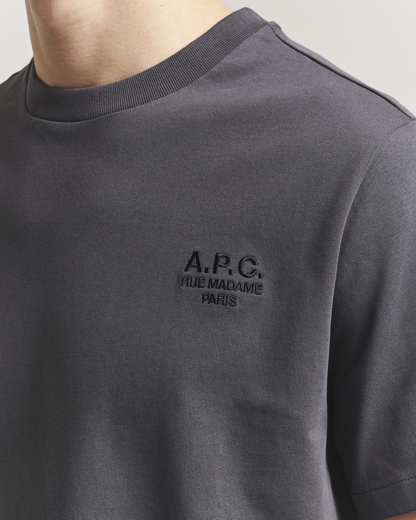 Herren | T-Shirts | A.P.C. | Rue Madame T-Shirt Faded Black
