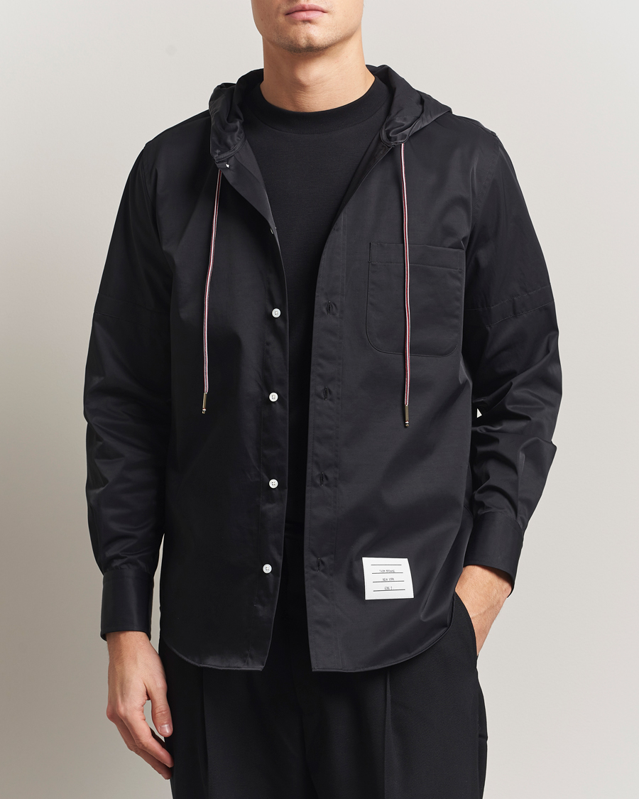 Herren | Hemden | Thom Browne | Long Sleeve Hooded Overshirt Black