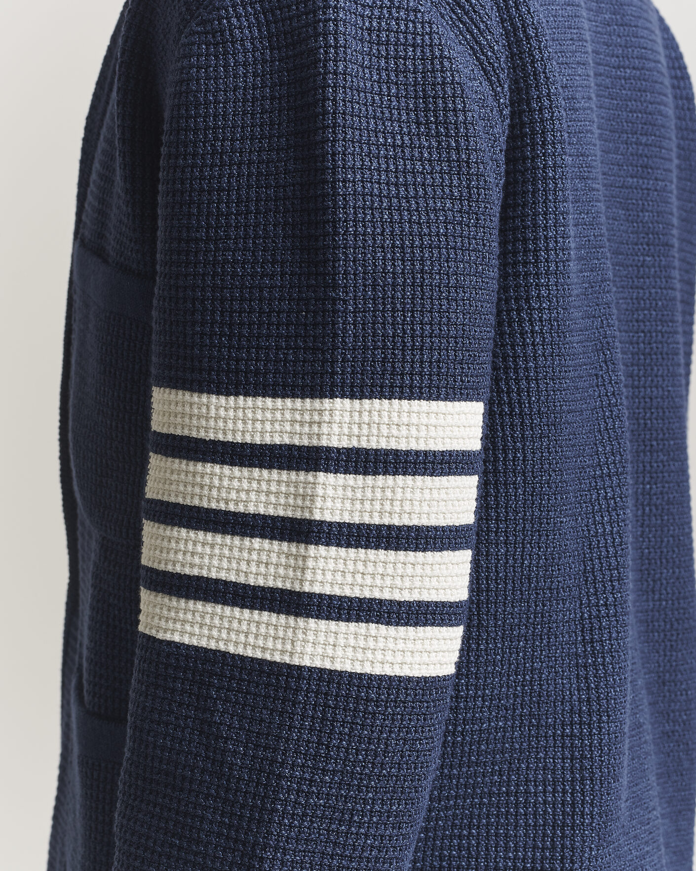 Herren | Pullover | Thom Browne | Textured 4 Bar Cardigan Jacket Navy