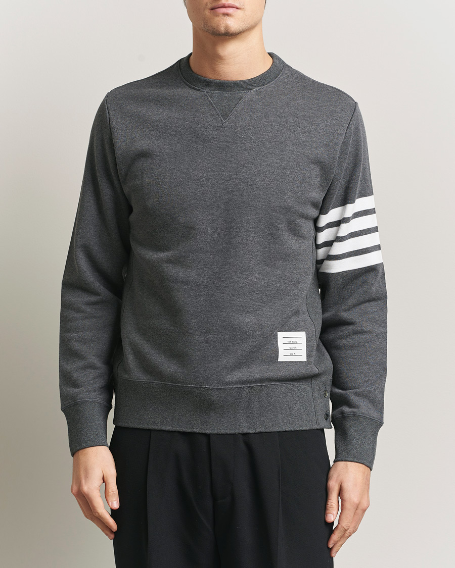 Herren | Pullover | Thom Browne | Classic 4 Bar Loopback Sweatshirt Dark Grey