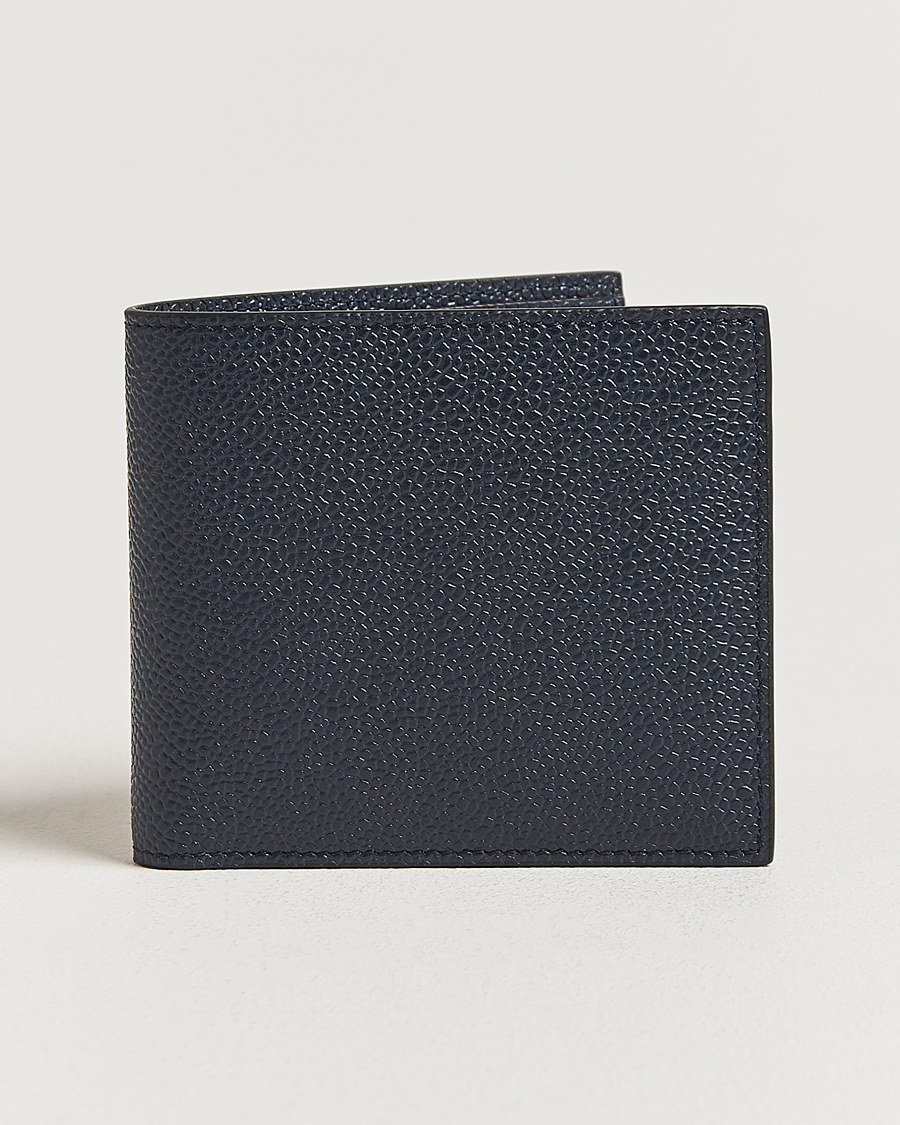 Herren | Geldbörsen | Thom Browne | Pebble Grain Leather Wallet Navy