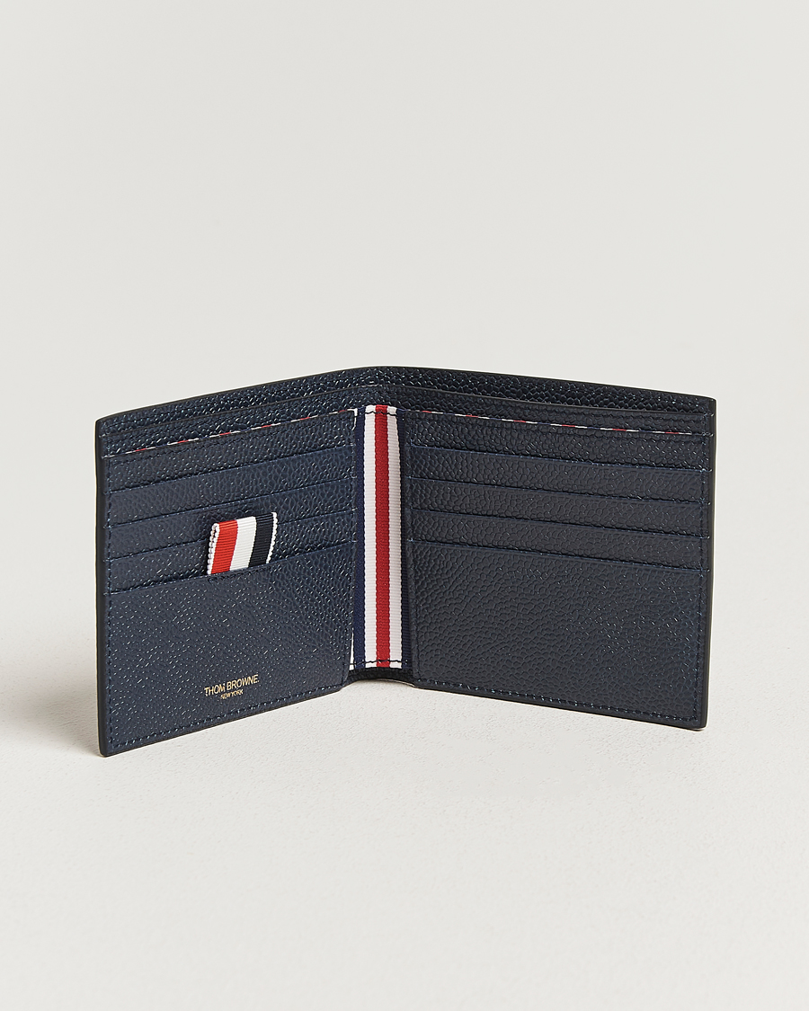 Herren | Geldbörsen | Thom Browne | Pebble Grain Leather Wallet Navy