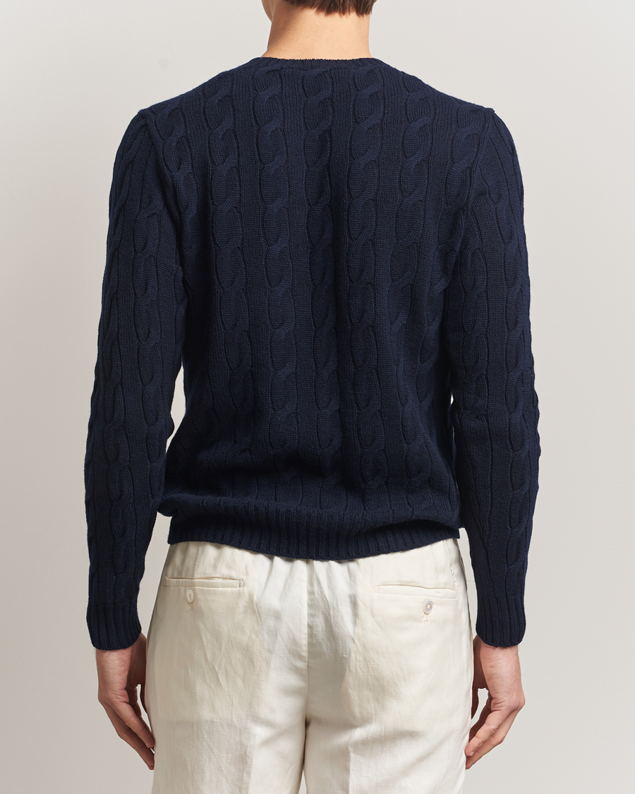 Herren | Pullover | Ralph Lauren Purple Label | Cashmere Cable Sweater Chairman Navy