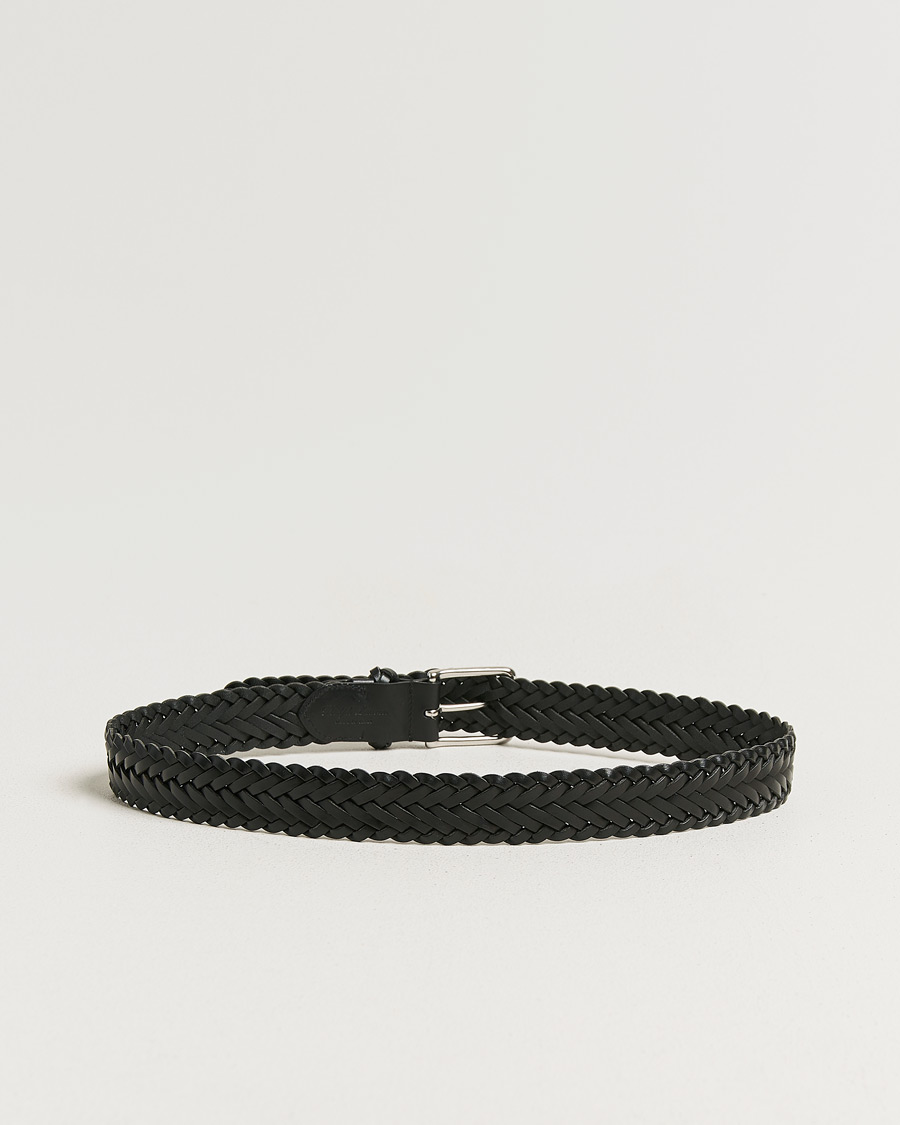 Herren | Gürtel | Ralph Lauren Purple Label | Braided Belt Black Vachetta
