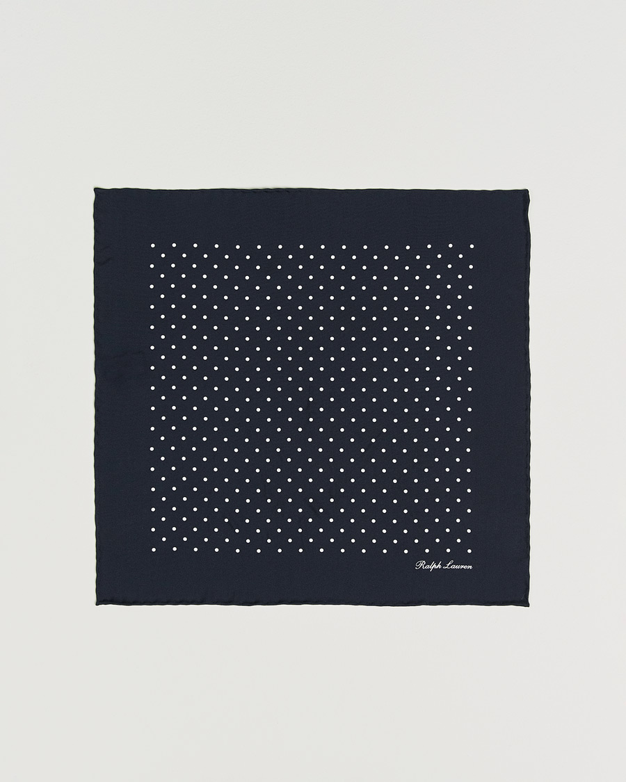 Herren | Einstecktücher | Ralph Lauren Purple Label | Silk Dotted Pocket Square Navy