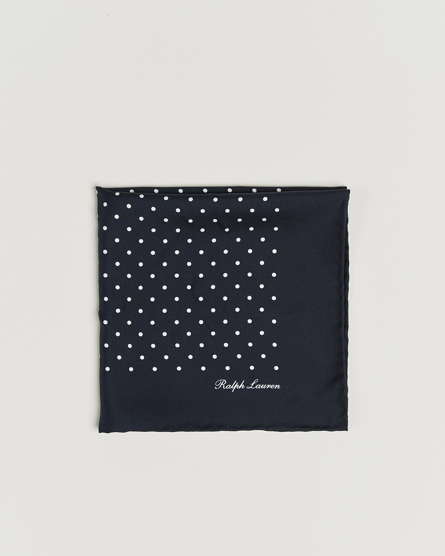 Herren | Einstecktücher | Ralph Lauren Purple Label | Silk Dotted Pocket Square Navy