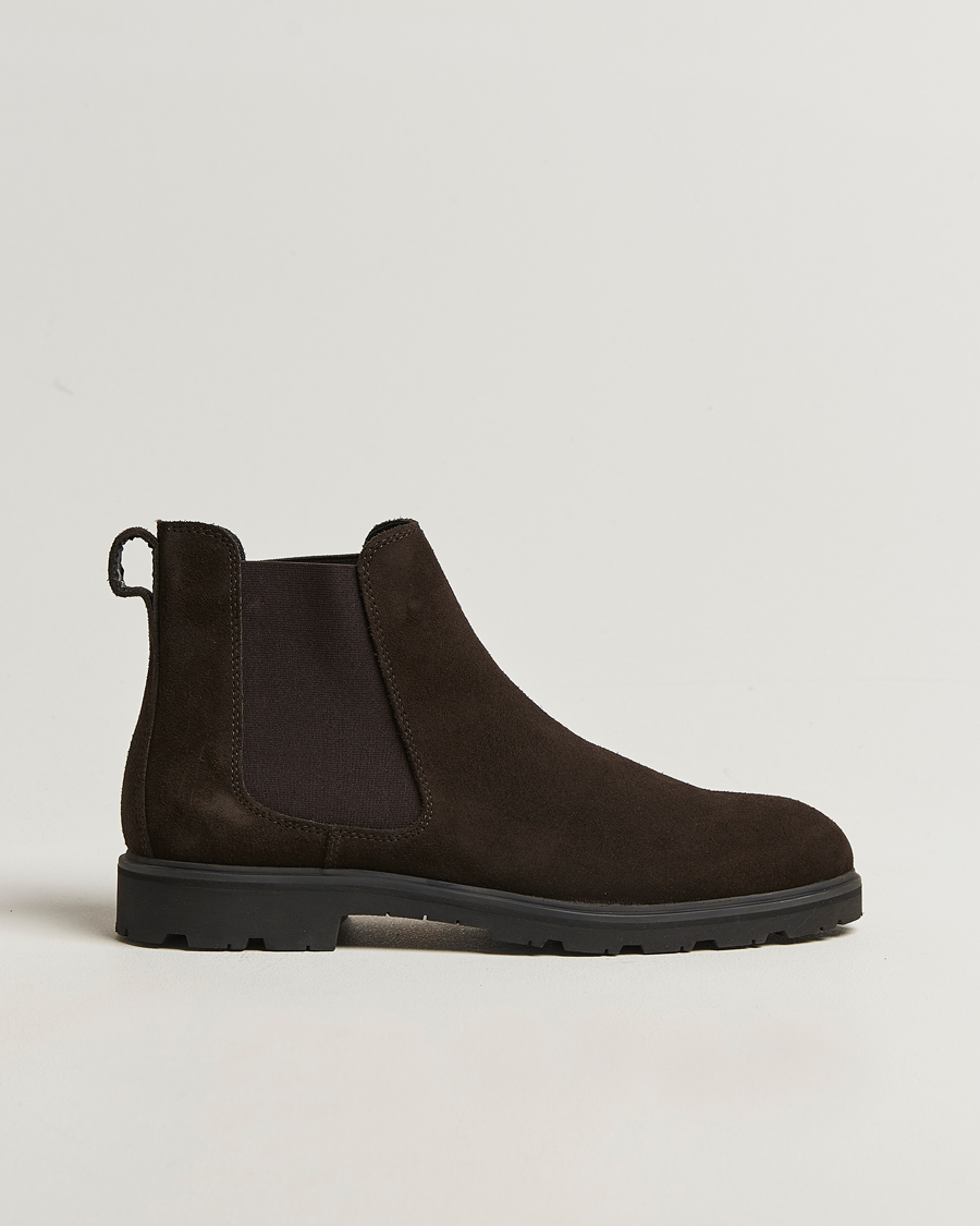 Herren | Boots | UBR | Thunder Chelsea Suede Boot Dark Brown
