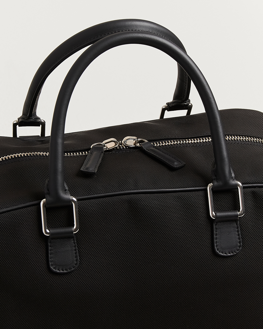 Herren | Taschen | Anderson's | Balistic Nylon/Leather Weekendbag Black