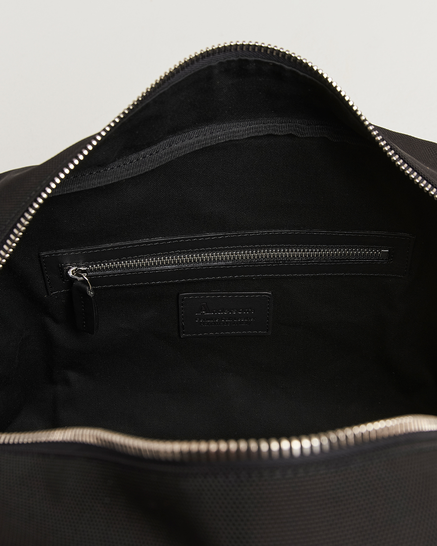 Herren | Taschen | Anderson's | Balistic Nylon/Leather Weekendbag Black