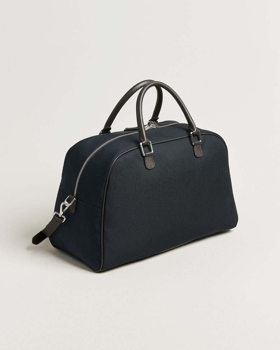 Herren | Taschen | Anderson's | Balistic Nylon/Leather Weekendbag Navy