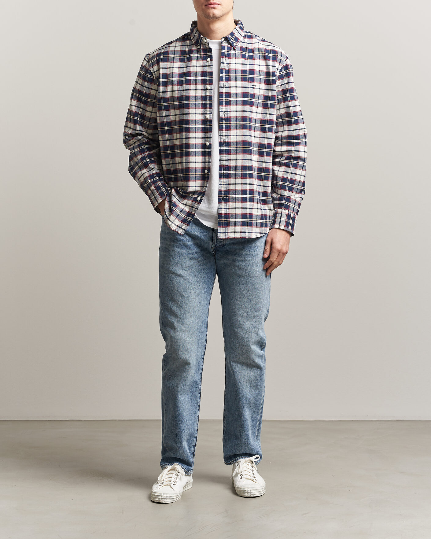 Herren | Hemden | Levi's | Cotton Checked Shirt Dress Blues