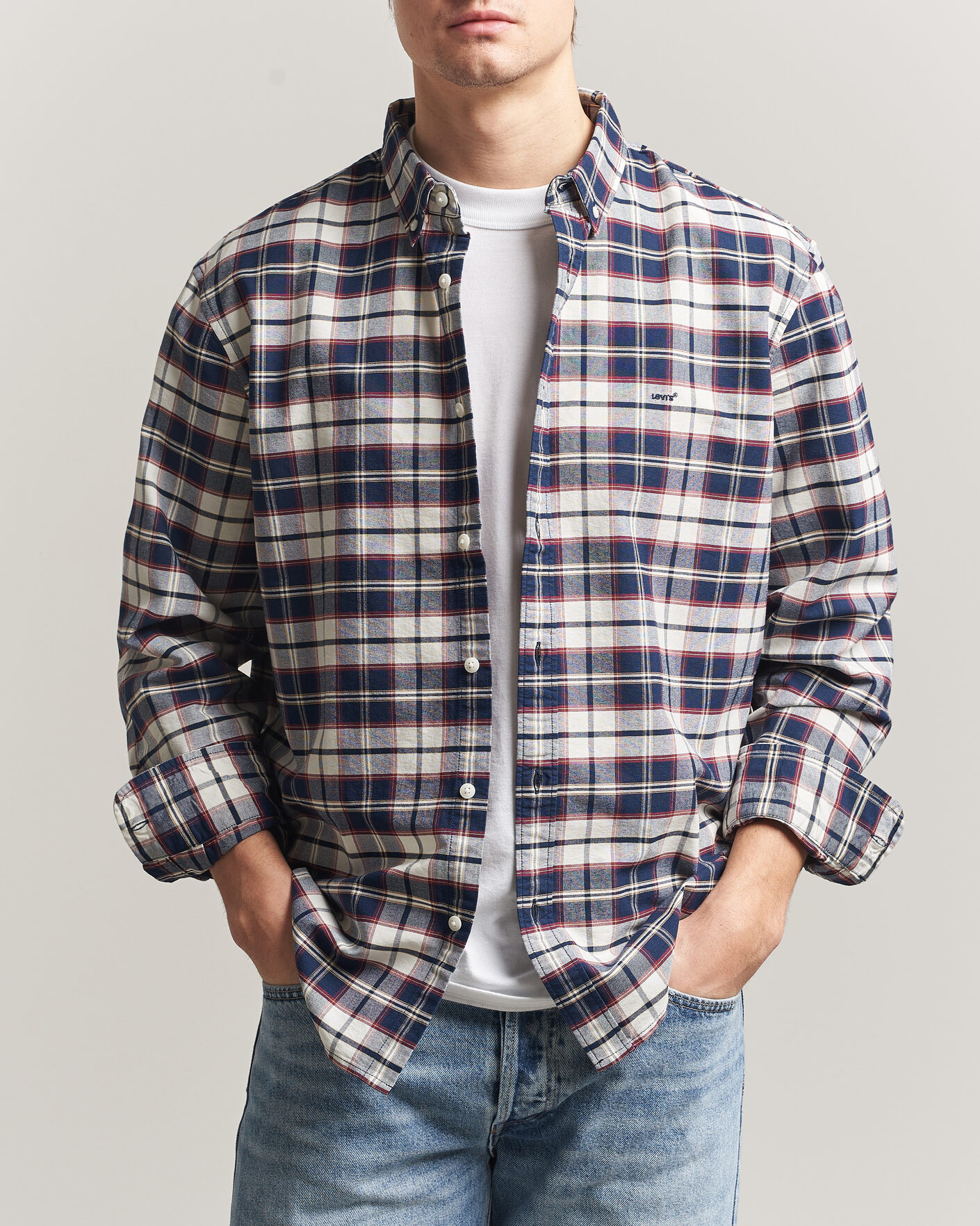 Herren | Hemden | Levi's | Cotton Checked Shirt Dress Blues