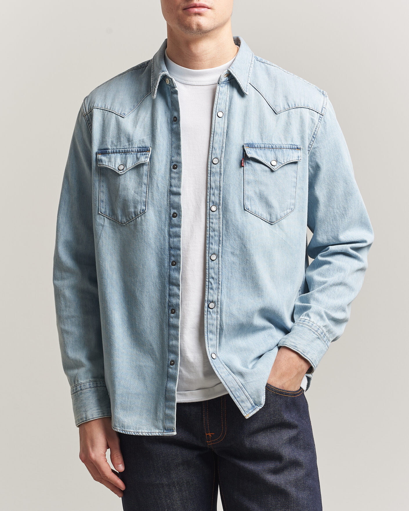Herren | Hemden | Levi's | Barstow Western Standard Shirt Worn In Blue
