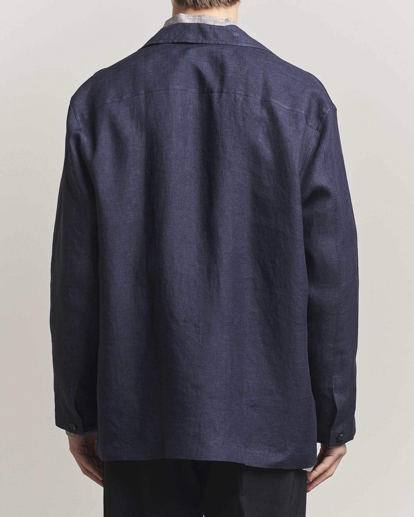 Herren | Hemden | Brioni | Linen Shirt Blazer Navy