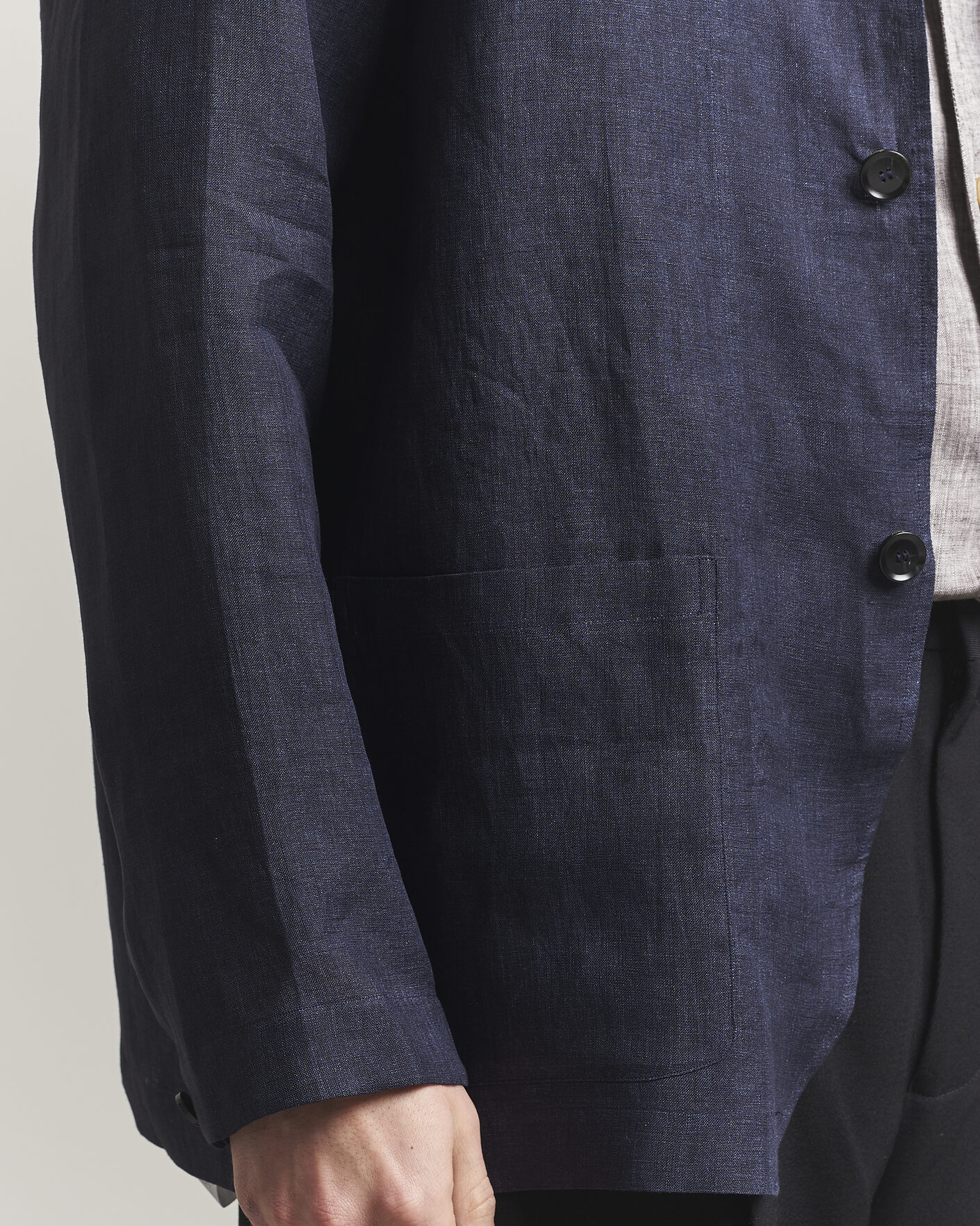 Herren | Hemden | Brioni | Linen Shirt Blazer Navy