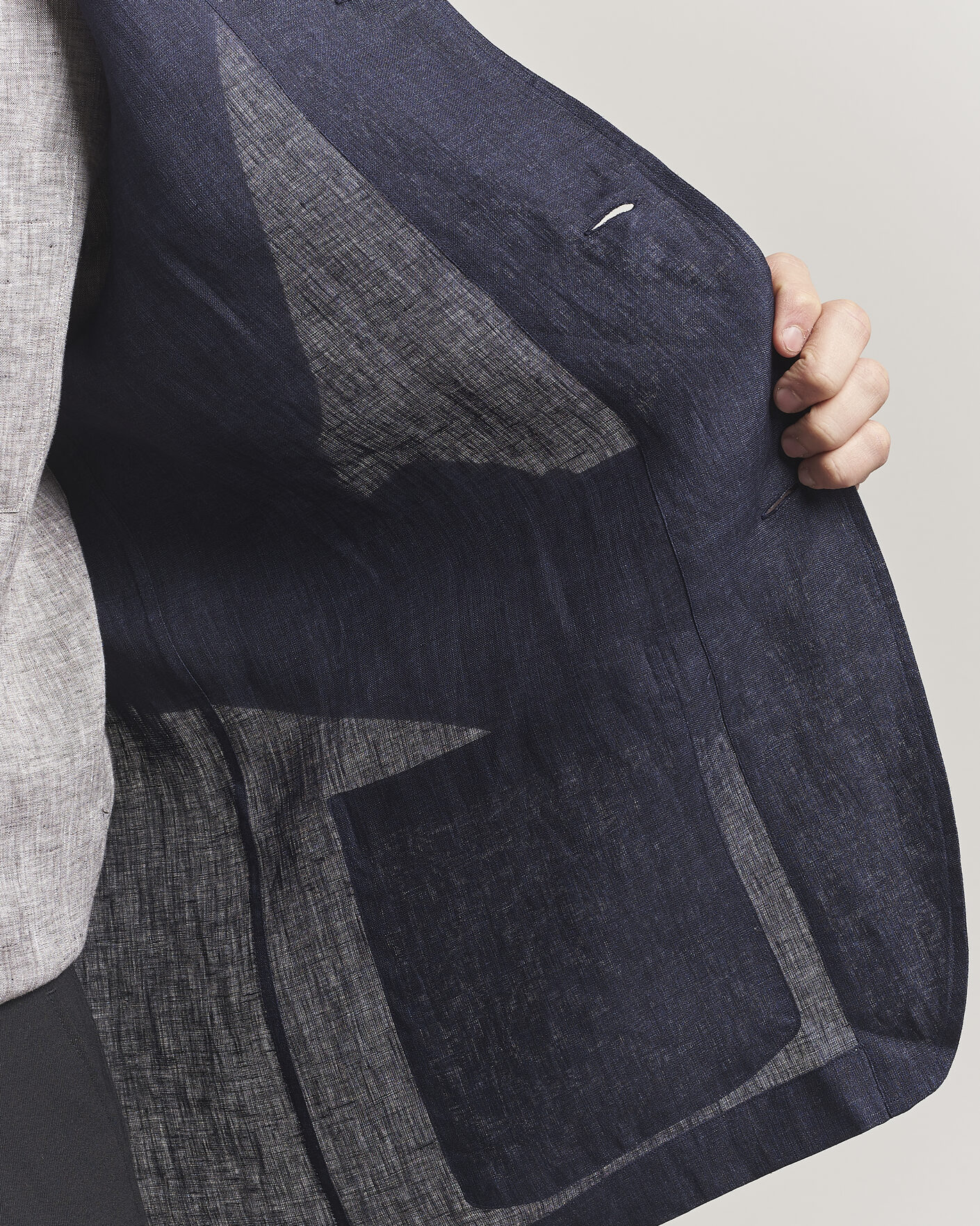 Herren | Hemden | Brioni | Linen Shirt Blazer Navy