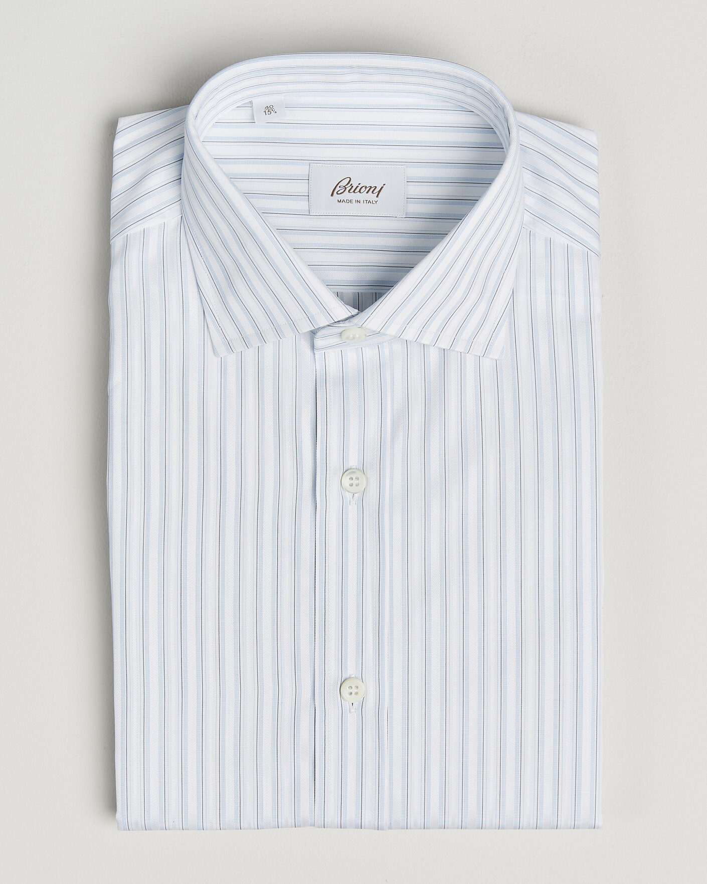 Herren | Hemden | Brioni | Slim Fit Dress Shirt Light Blue Stripe