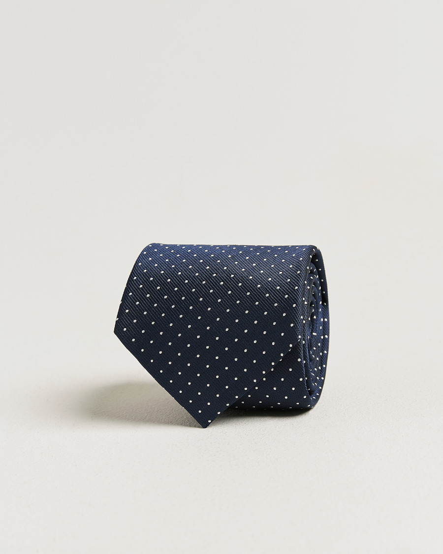 Herren | Krawatten | Brioni | Jacquard Dot Silk Tie Navy