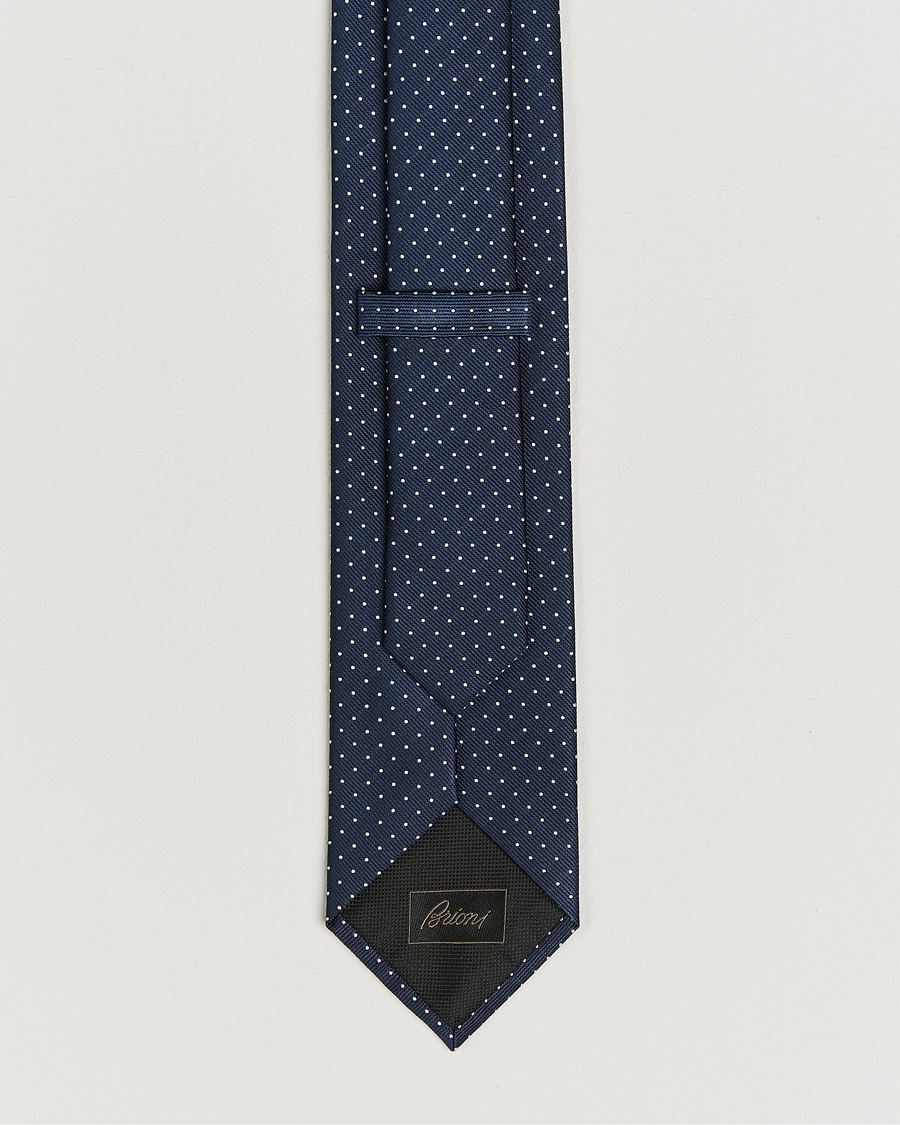 Herren | Krawatten | Brioni | Jacquard Dot Silk Tie Navy
