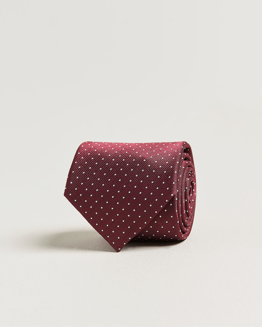 Herren | Krawatten | Brioni | Jacquard Dot Silk Tie Burgundy