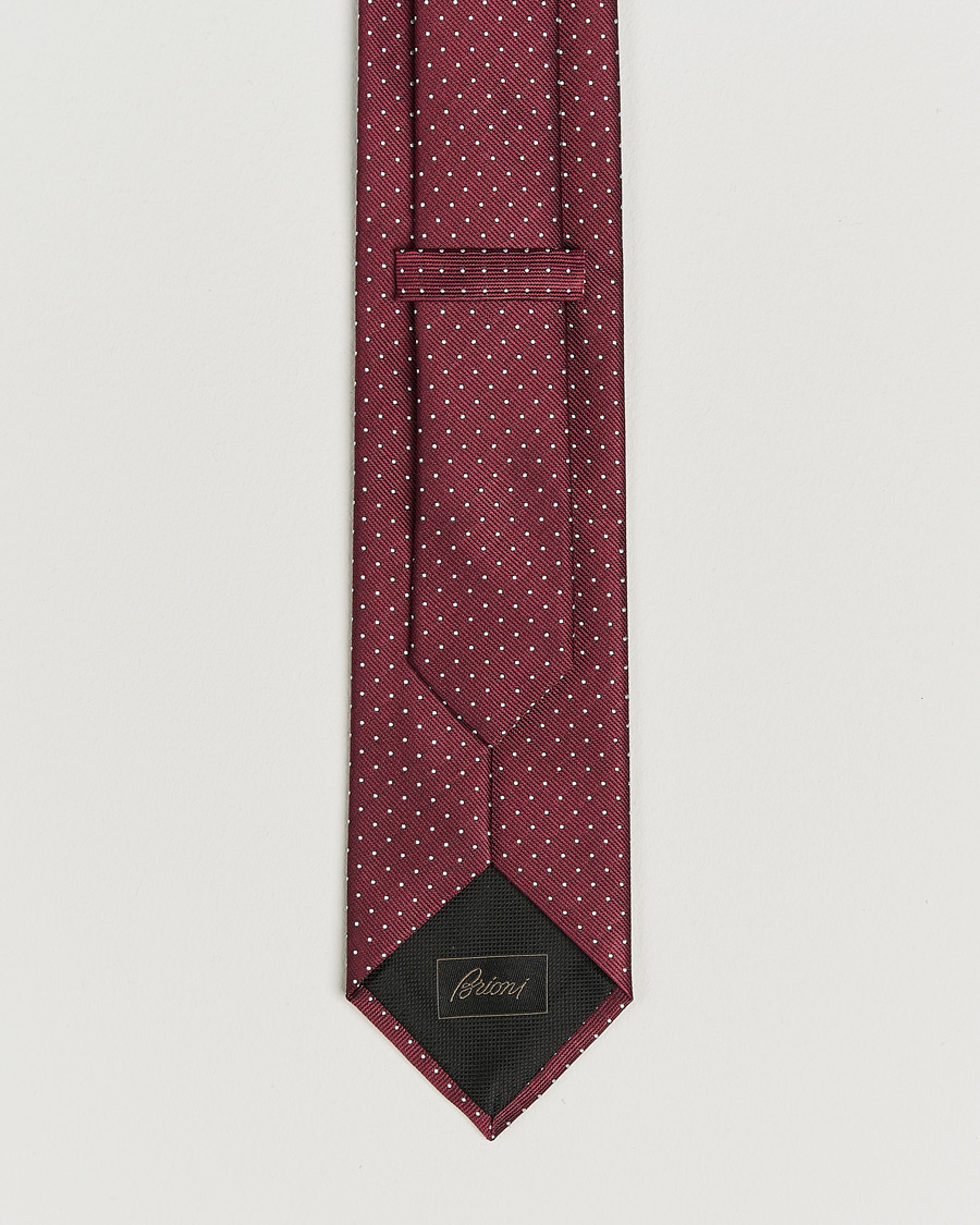 Herren | Krawatten | Brioni | Jacquard Dot Silk Tie Burgundy