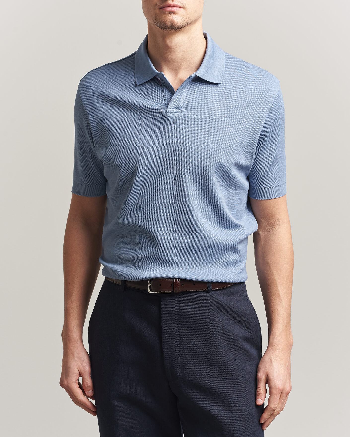 Herren | Poloshirts | Altea | Jersey Piquet Polo Light Blue