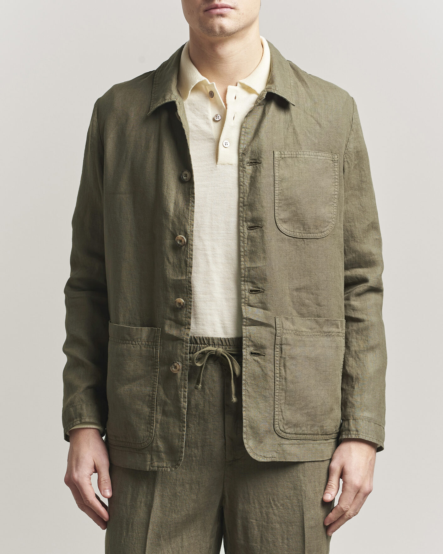 Herren | Jacken | Altea | Linen Chore Jacket Military