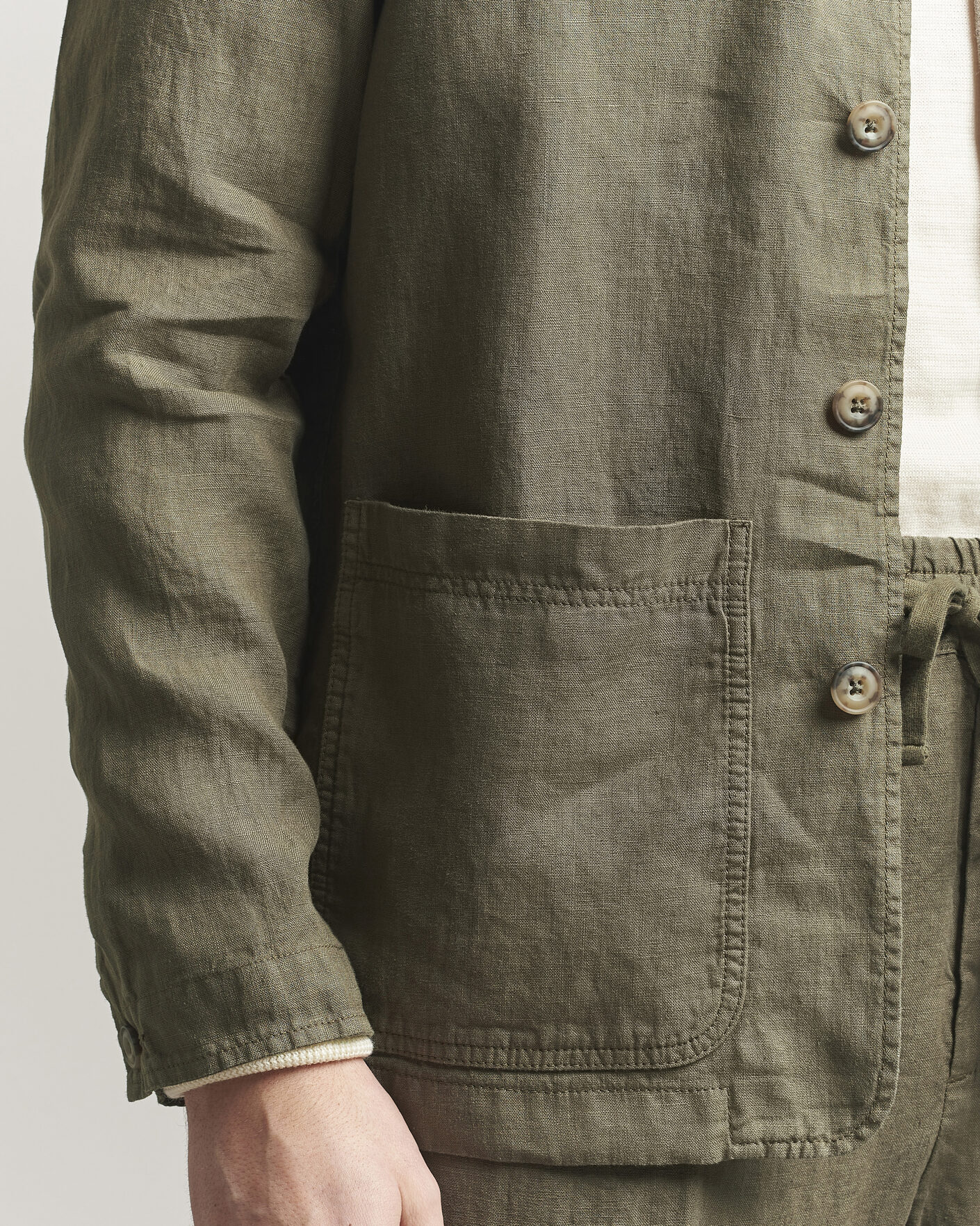 Herren | Jacken | Altea | Linen Chore Jacket Military