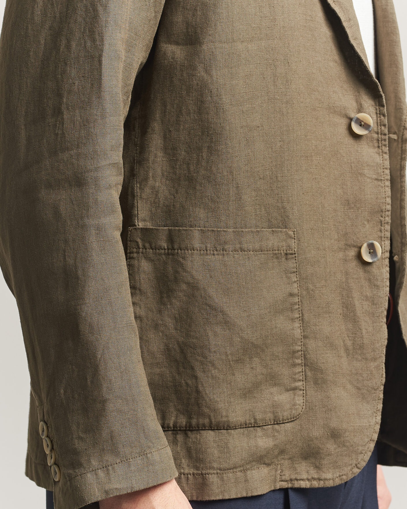 Herren | Sakkos | Altea | Linen Blazer Military