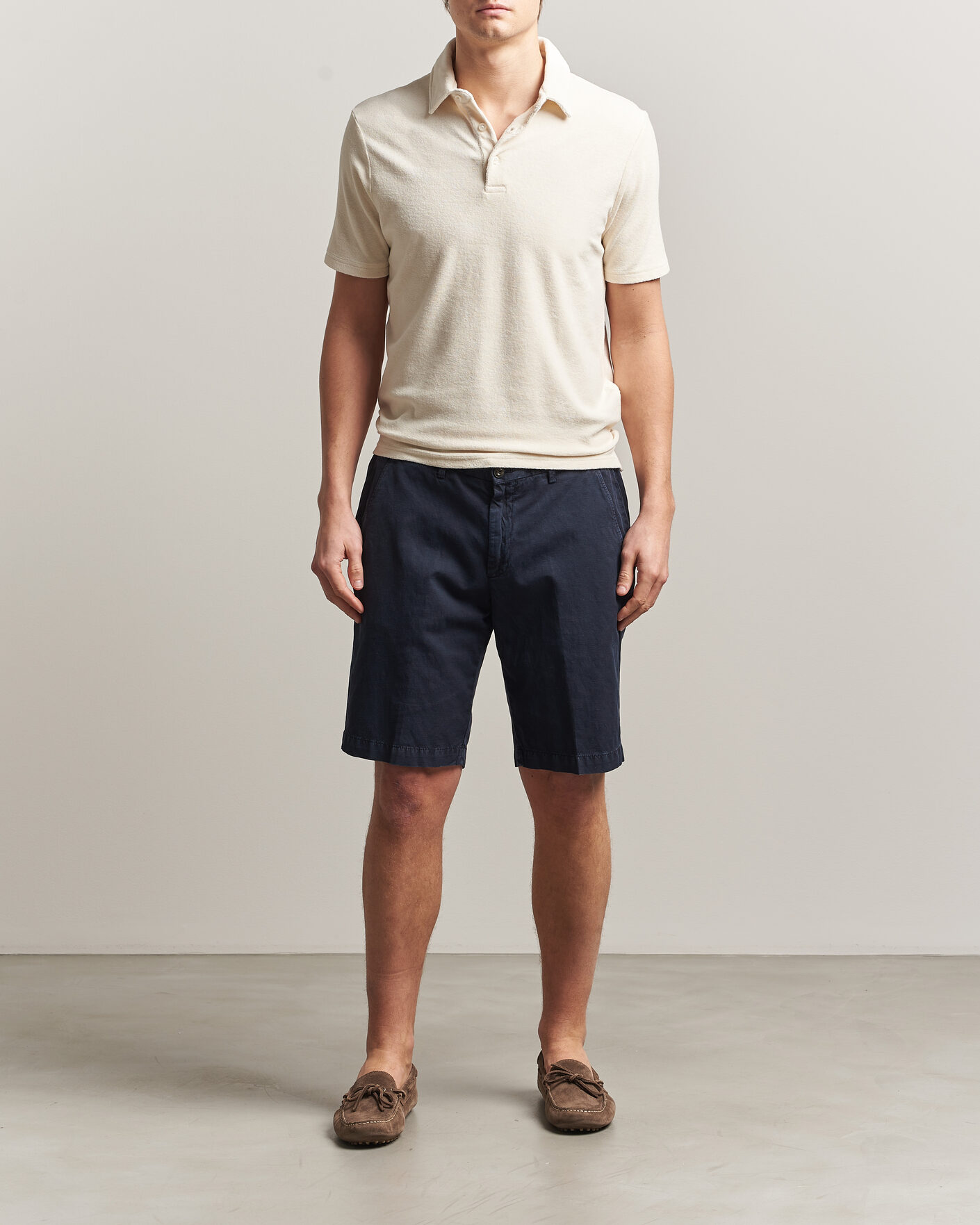 Herren | Poloshirts | Altea | Terry Cotton Polo Off White