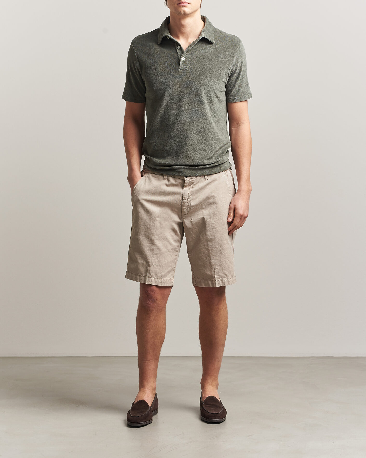 Herren | Poloshirts | Altea | Terry Cotton Polo Olive