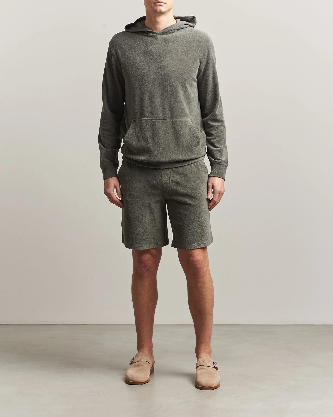 Herren | Shorts | Altea | Terry Drawstring Shorts Olive