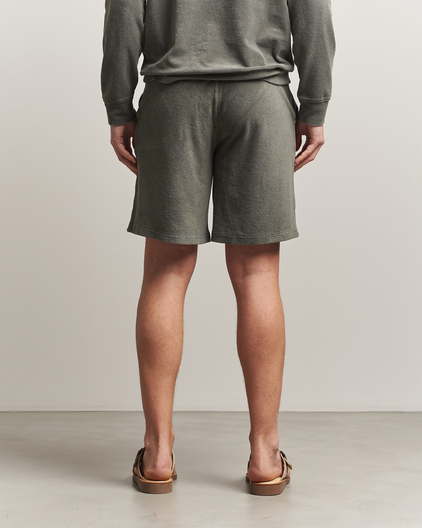 Herren | Shorts | Altea | Terry Drawstring Shorts Olive