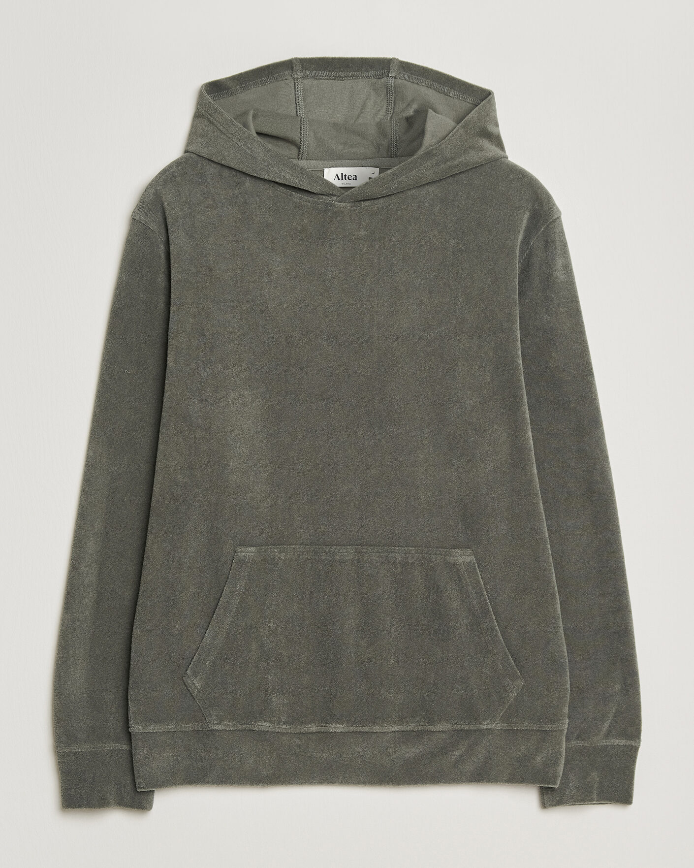 Herren | Pullover | Altea | Terry Cotton Hoodie Olive