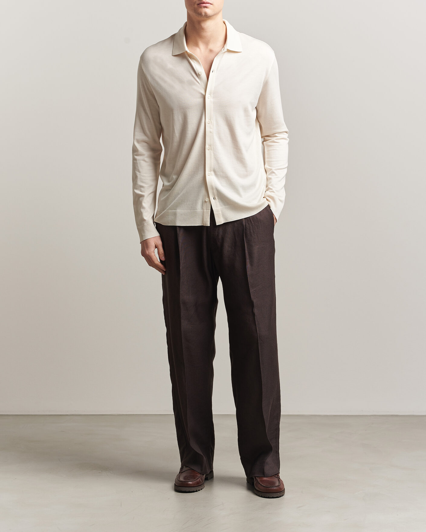 Herren | Hemden | Altea | Jersey Knit Shirt Off White