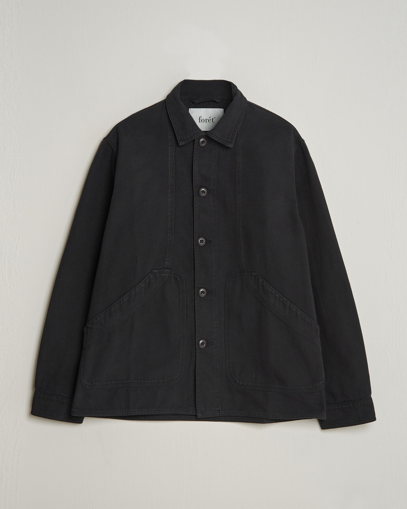 Herren | Hemden | Forét | Berry Canvas Overshirt Black