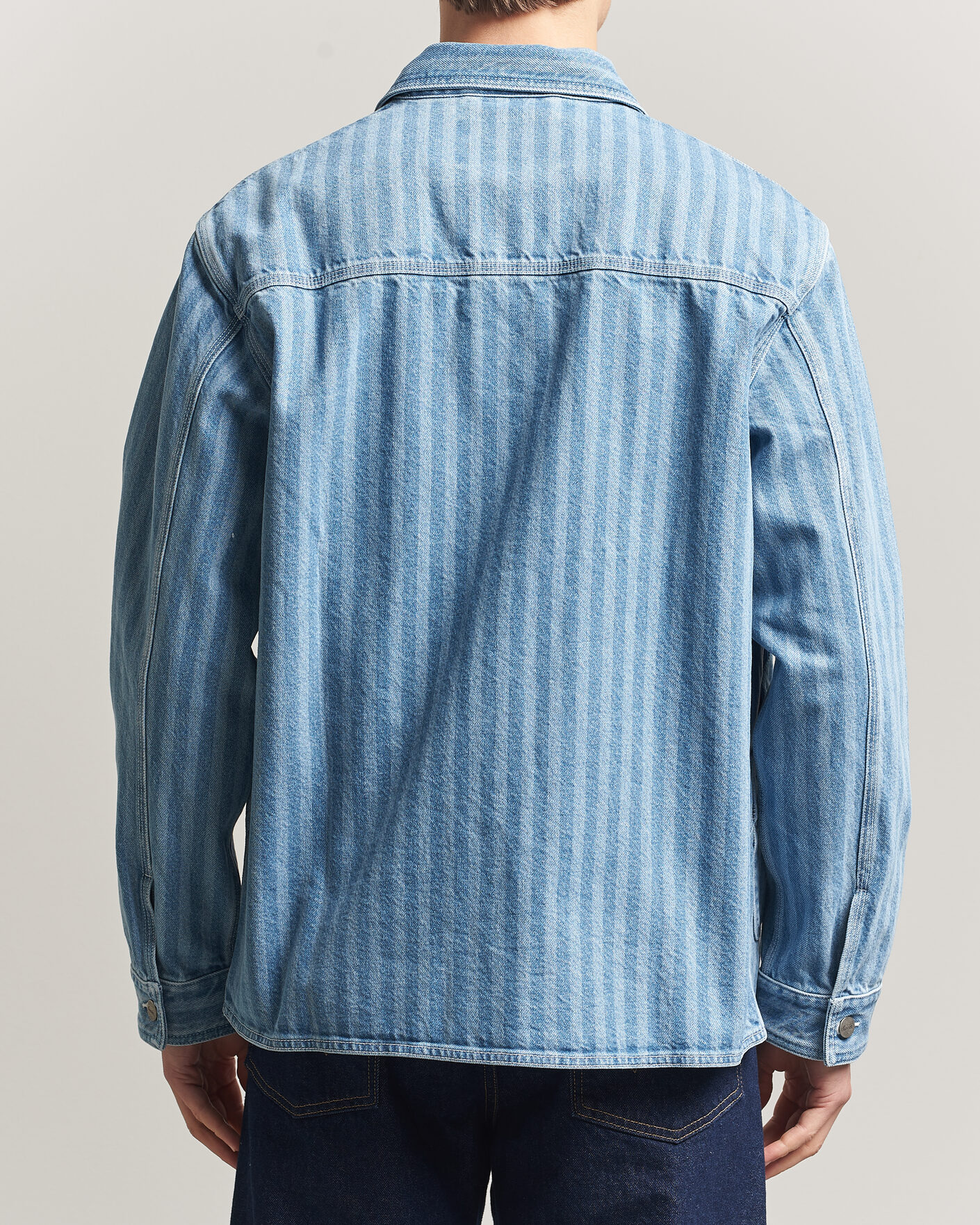 Herren | Hemden | Forét | Berry Denim Overshirt Striped Denim